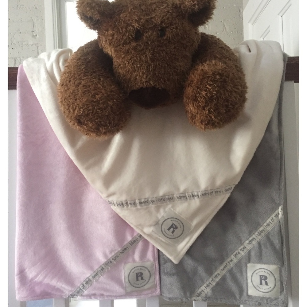 Within Reach Ivory Plush Baby Blanket
